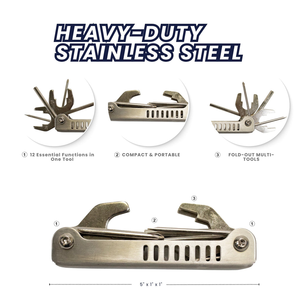 Scuba Choice Diving Dive Stainless Steel Dive Master Tool - 12 in 1