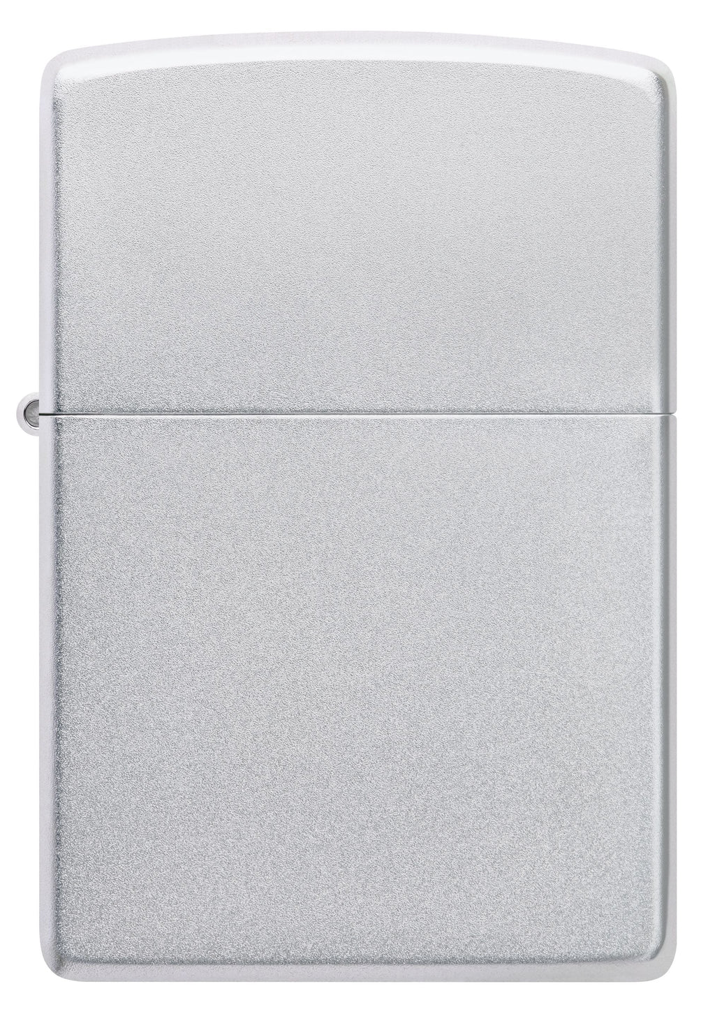 Zippo Satin Chrome Lighter & Black Clip-On Leather Pouch Gift Box Set