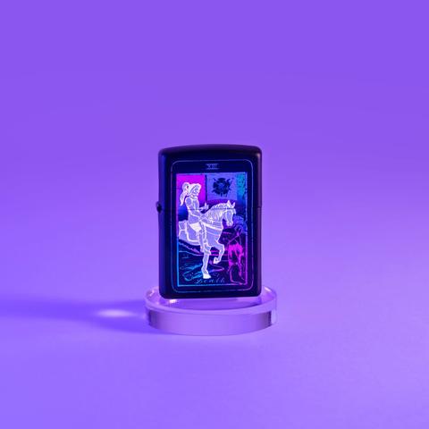 Zippo Tarot Card Black Light Black Matte Windproof Lighter #49698