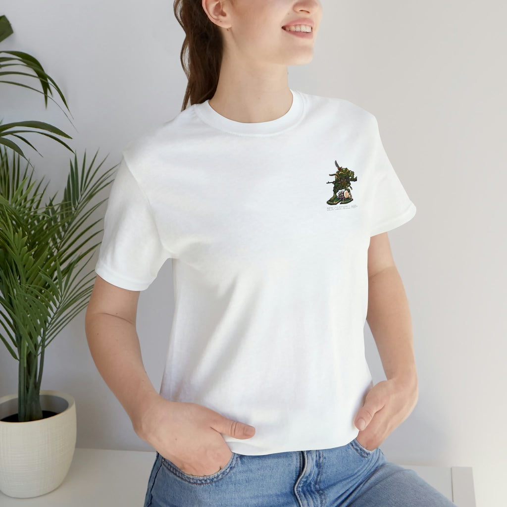 240 Machine Gun Frog - Front Print - Short Sleeve Tee