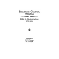 Frederick County, Virginia, Wills & Administrations, 1795-1816