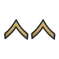 U.S. Army E2 Private Gold on Blue Sew-on - Large/Male