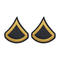 US Army E3 Private First Class Gold on Blue Sew-on - Large/Male