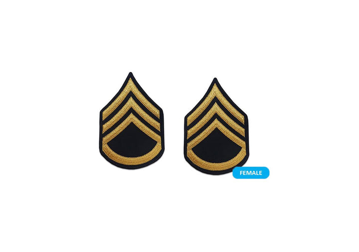 Army Dress Blue Chevrons (gold on blue)
