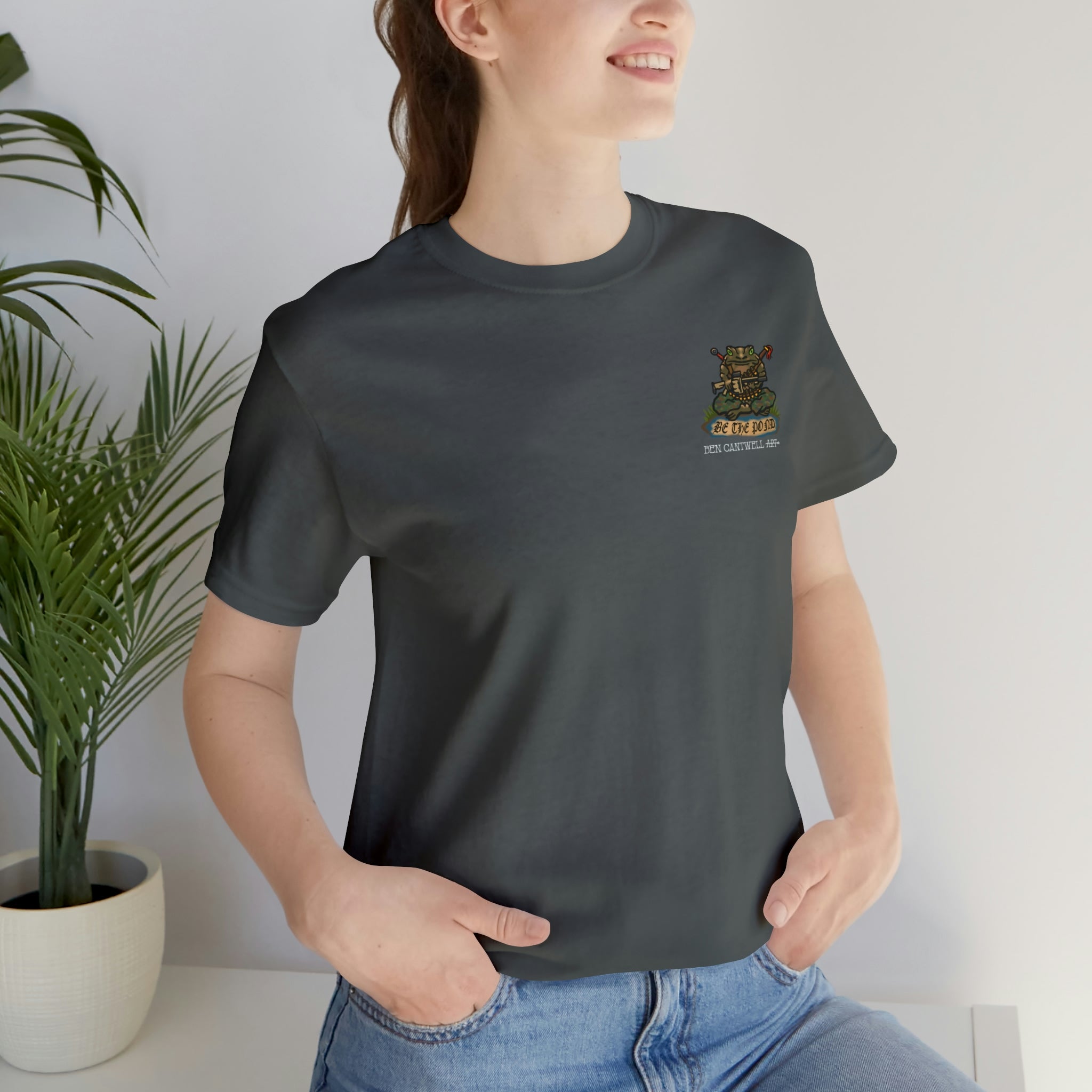 Be the Pond Frog with MK32 Grenade Launcher - Front Print - Short Sleeve Tee