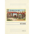 Vintage Lined Notebook Greetings from the Redwoods, California - Paperback