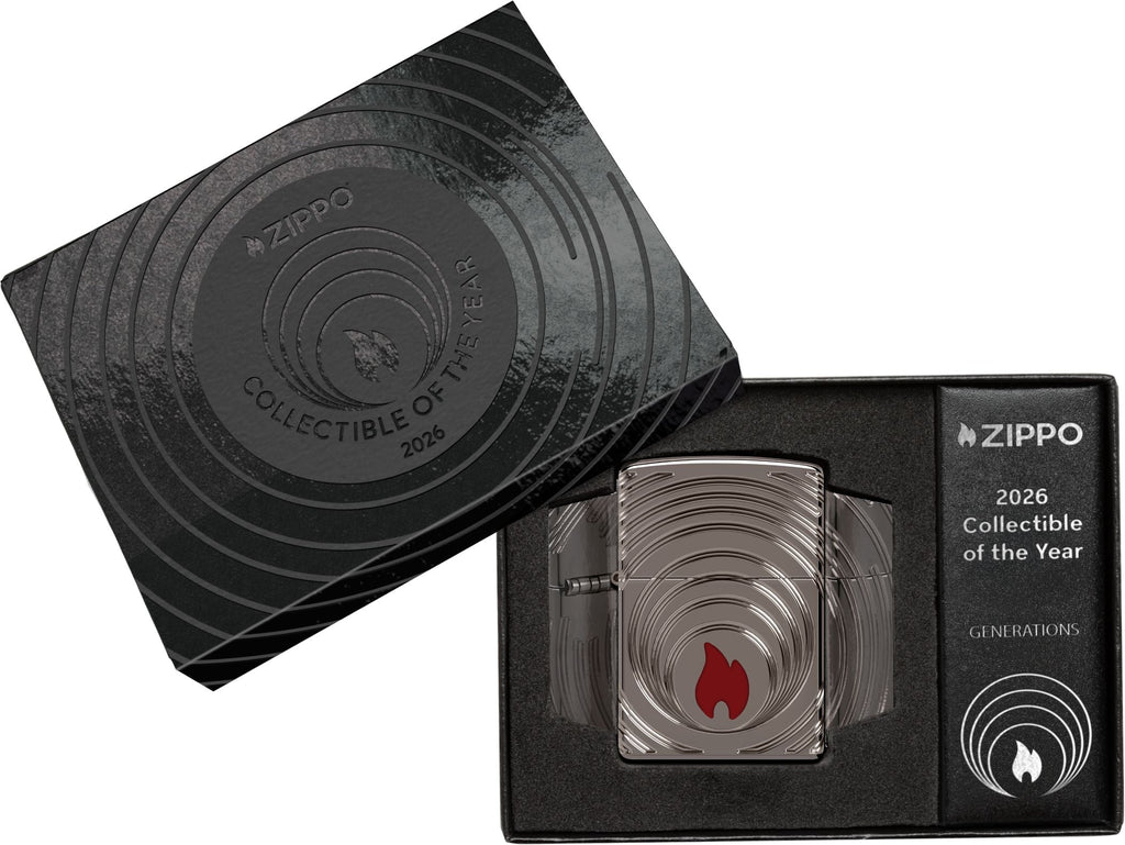 Zippo 2026 Collectible of the Year, Black Ice Armor Lighter #47218