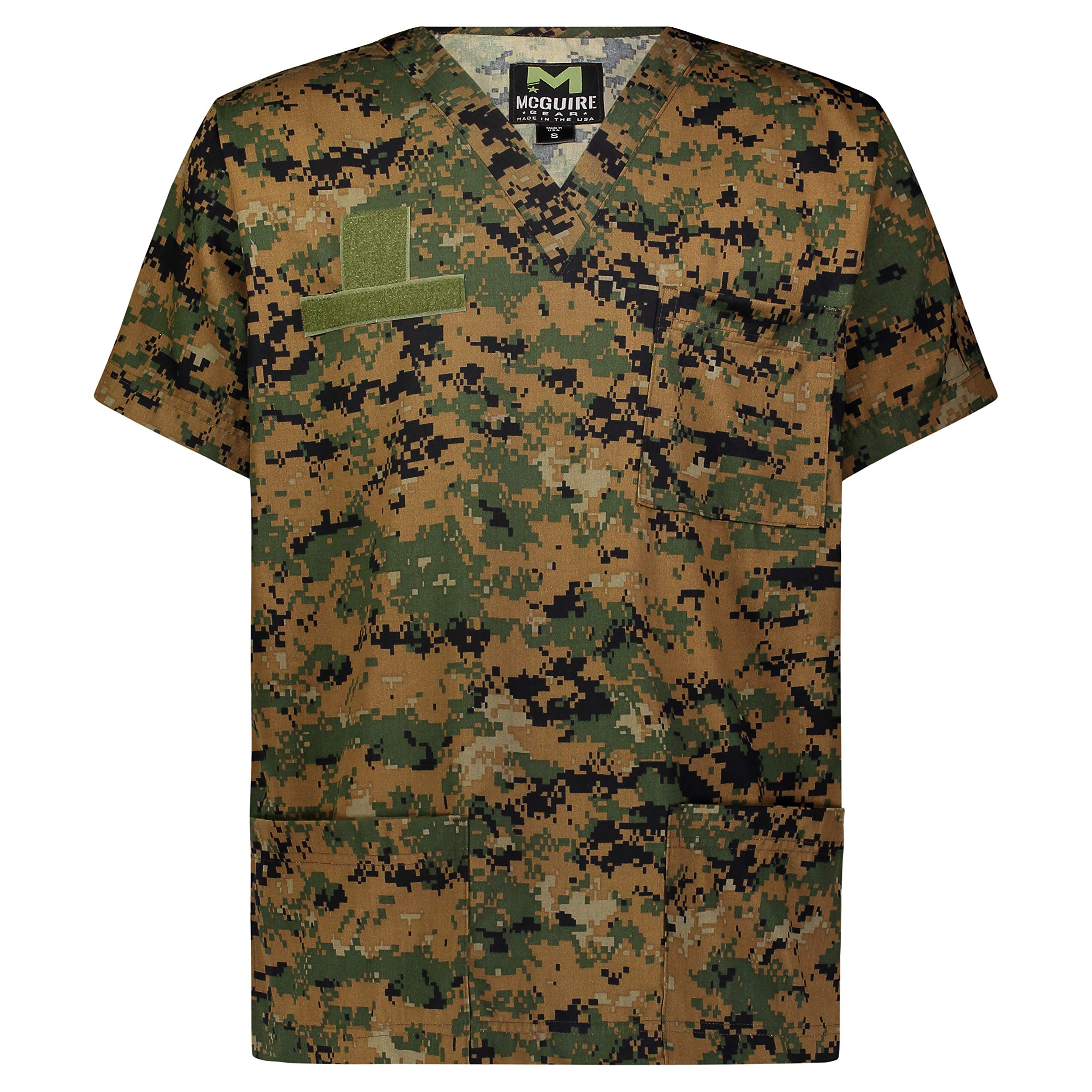 M MCGUIRE GEAR Tactical Ripstop Scrub Top – Unisex Scrubs for Nurses, Military, EMS – Medical Scrub Shirt – Made in the USA.