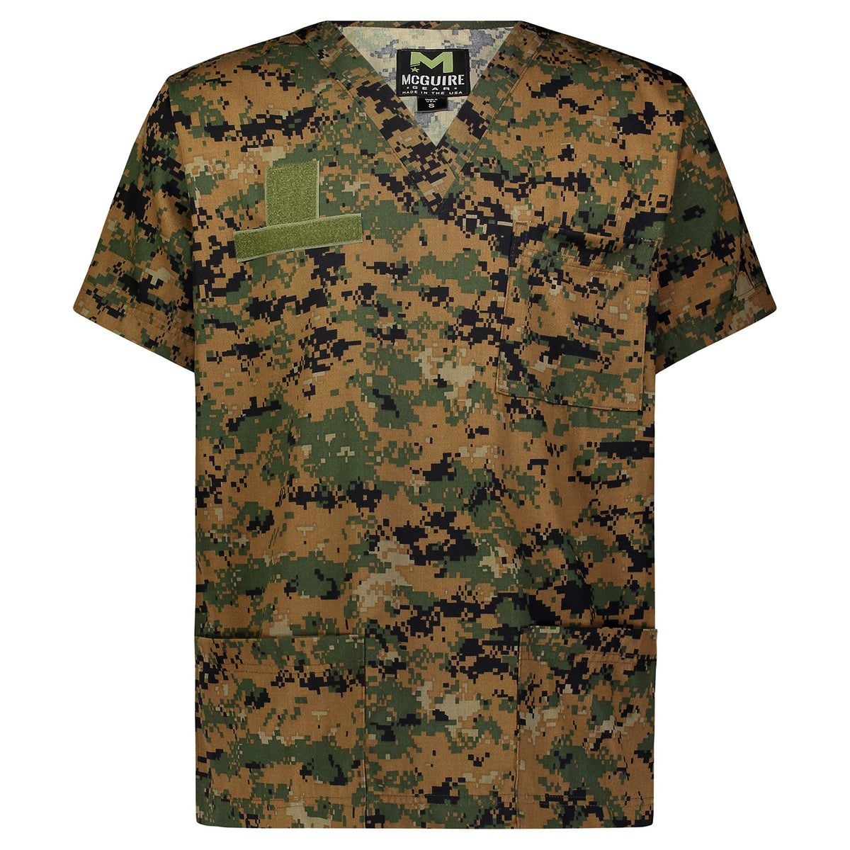 M MCGUIRE GEAR Tactical Ripstop Scrub Top – Unisex Scrubs for Nurses, Military, EMS – Medical Scrub Shirt – Made in the USA.