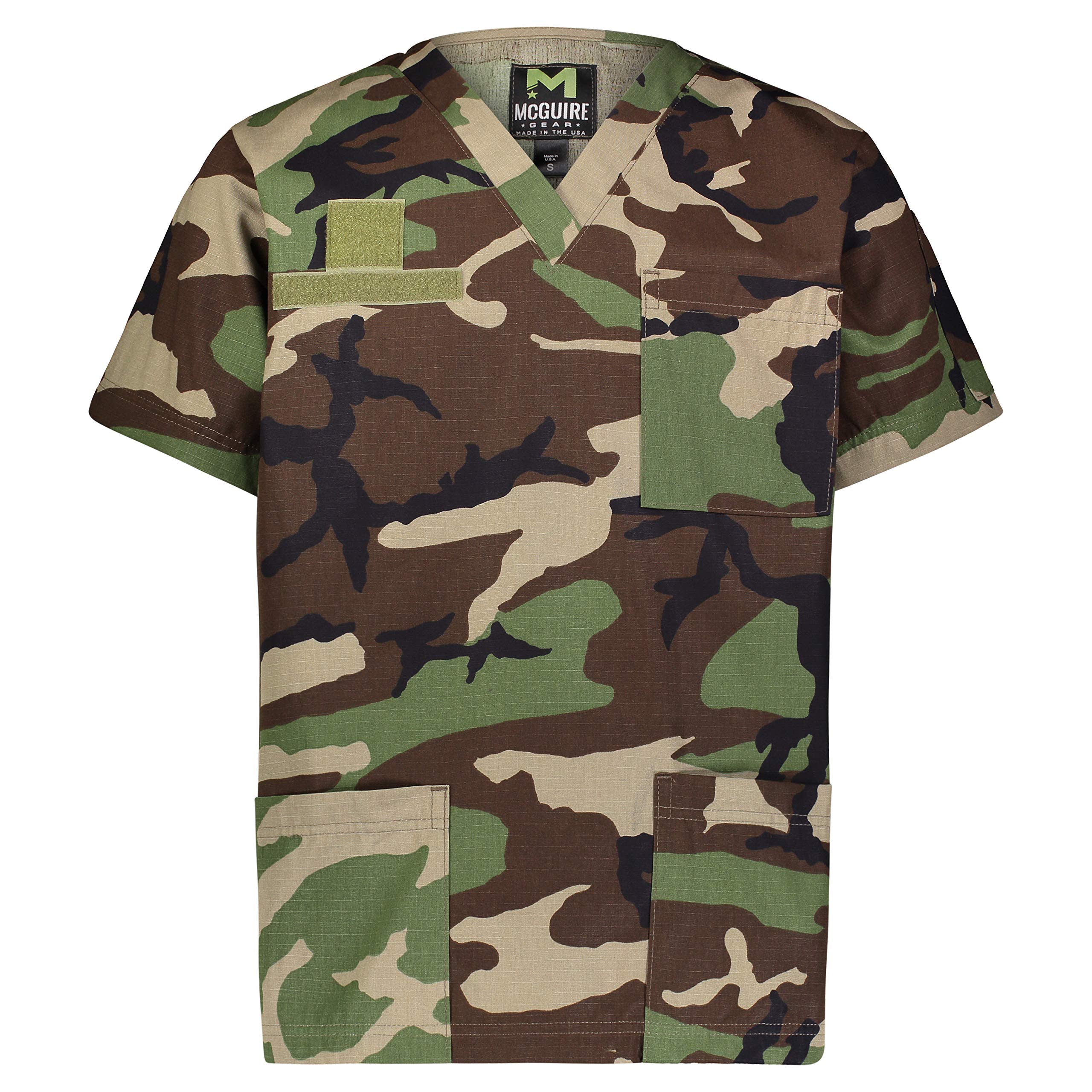 M MCGUIRE GEAR Tactical Ripstop Scrub Top – Unisex Scrubs for Nurses, Military, EMS – Medical Scrub Shirt – Made in the USA.