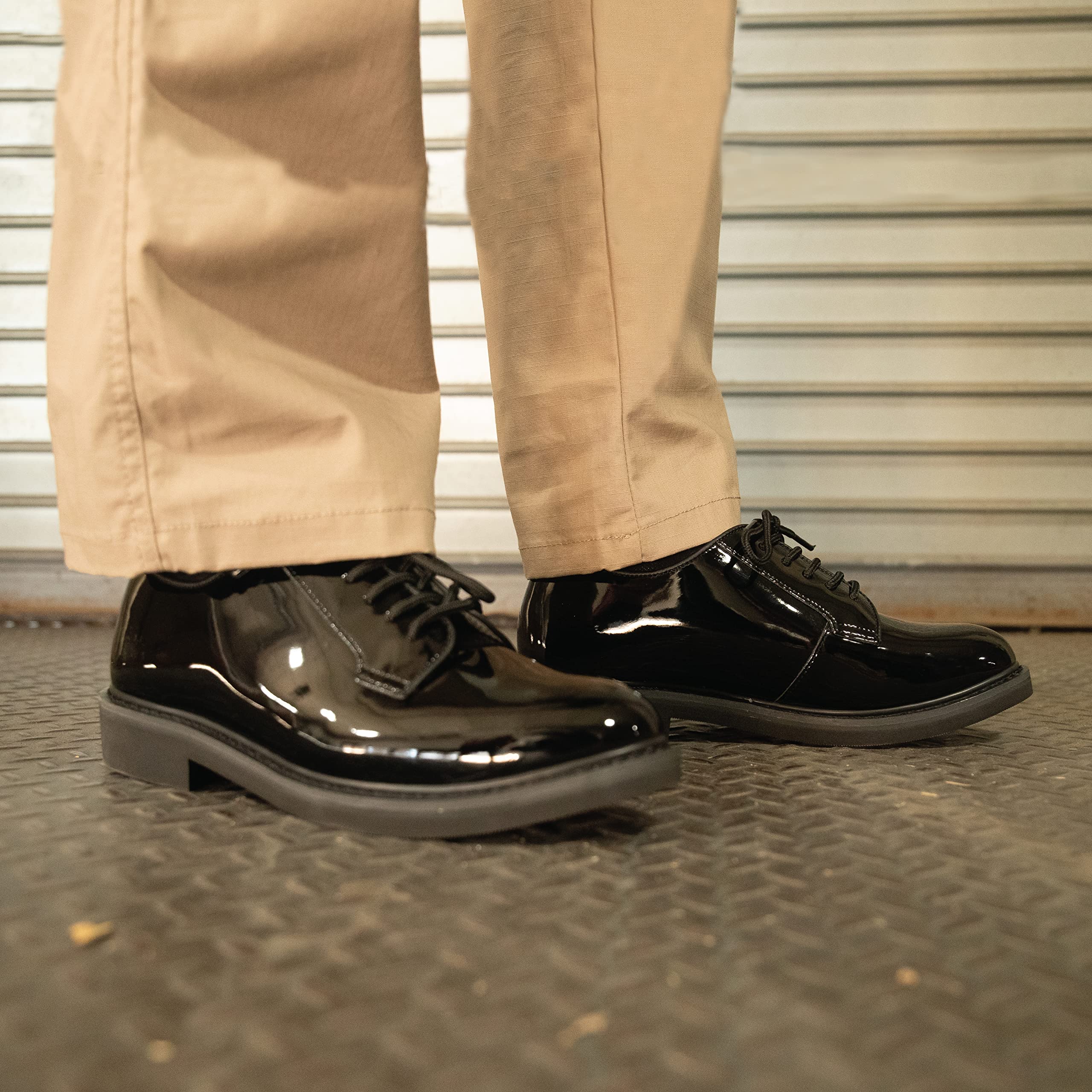 Rothco Uniform Hi-Gloss Oxford Dress Shoe | Classic Formal Lace Up Professional High Gloss Business Footwear for Men