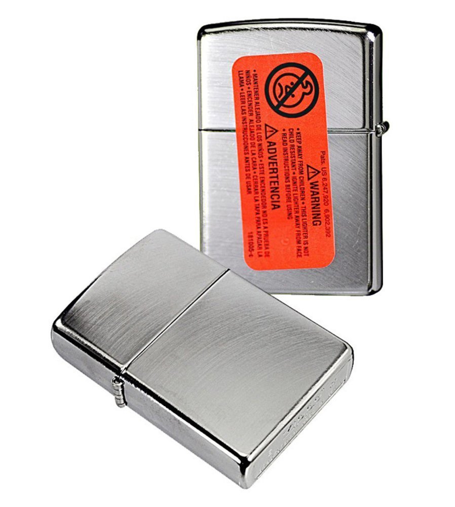 Zippo Chrome Arch Classic Brushed Chrome Finish Genuine Windproof Lighter #24647
