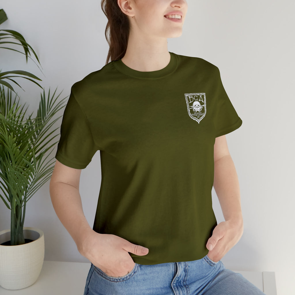 Sniper Rifle Frog - Back Print - Short Sleeve Tee