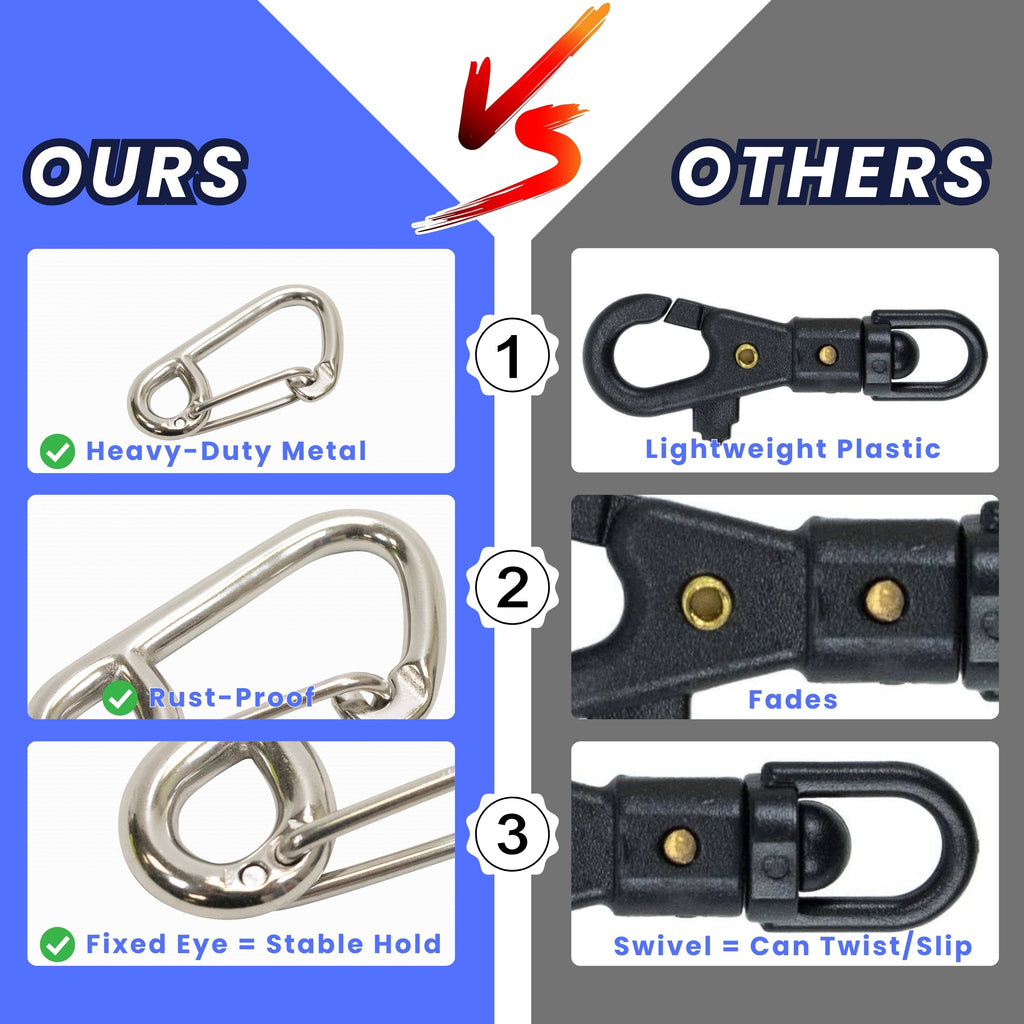 Scuba Choice Boat Marine Clip Stainless Steel Safety Spring Hook Carabiner, 2"