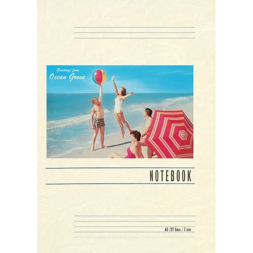 Vintage Lined Notebook Greetings from Ocean Grove, New Jersey
