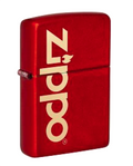 Zippo Vertical Logo Design, Metallic Red Lighter #48082
