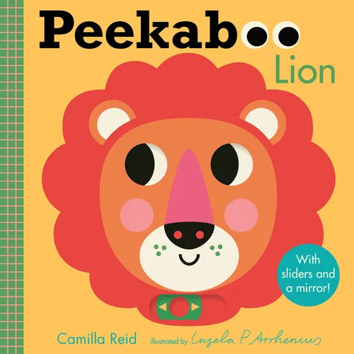 Peekaboo: Lion: (An Interactive Board Book for Babies & Toddlers with Mirror & Sliders to Push, Pull, or Turn. Cute Jungle Animal Artwork Includes a G - Board Book