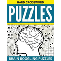 Hard Crossword Puzzles: Brain Boggling Puzzles - Paperback