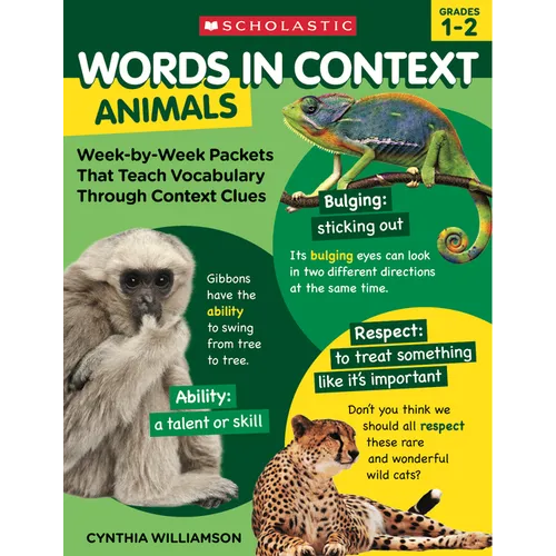 Words in Context: Animals: Week-By-Week Packets That Teach Vocabulary Through Context Clues - Paperback