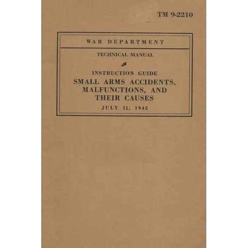 Small Arms Accidents, Malfunctions, And Their Causes