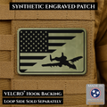 A-10 Warthog American Flag Morale Patch, 2x3" | Made in USA | VELCRO® Brand Hook Backing