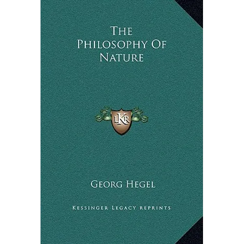 The Philosophy Of Nature - Hardcover