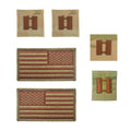 US Air Force Captain Rank and Reverse OCP Spice Brown Flag Bundle