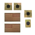 U.S. Air Force Lieutenant Colonel Rank and Reverse OCP Spice Brown Flag Bundle