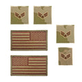 U.S. Air Force Senior Airman Rank and Reverse OCP Spice Brown Flag Bundle