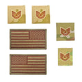 U.S. Air Force Technical Sergeant Rank and Reverse OCP Spice Brown Flag Bundle