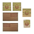 U.S. Air Force Master Sergeant Rank and Reverse OCP Spice Brown Flag Bundle