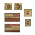 U.S. Air Force Chief Master Sergeant Rank and Reverse OCP Spice Brown Flag Bundle