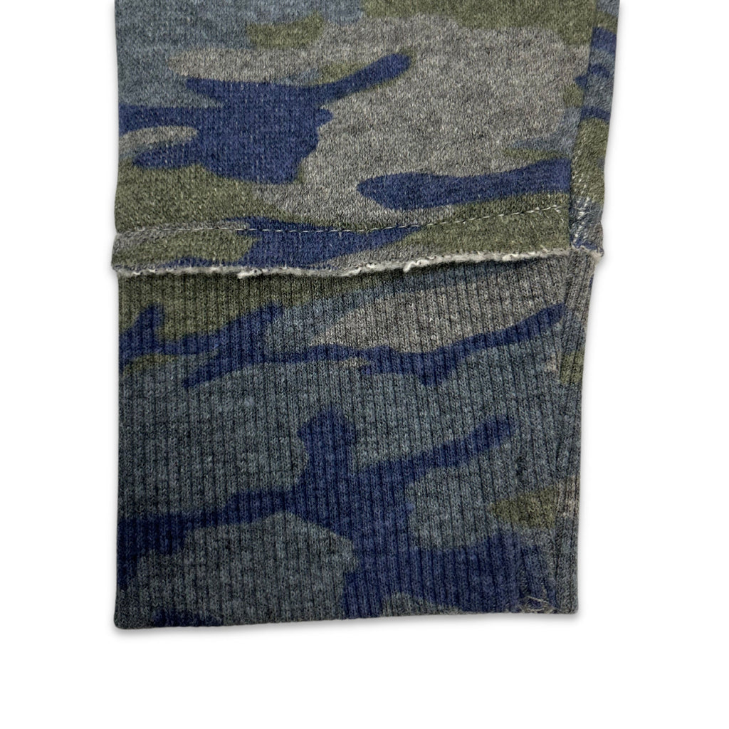 Navy Ladies Vintage Stencil Fleece Crewneck (Camo)