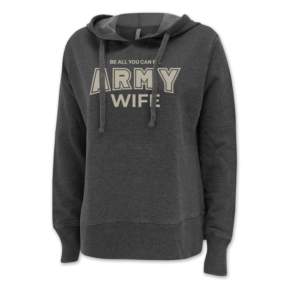 Army Wife Ladies Hood (Washed Black)