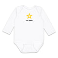 Army Star Infant Long Sleeve Bodysuit