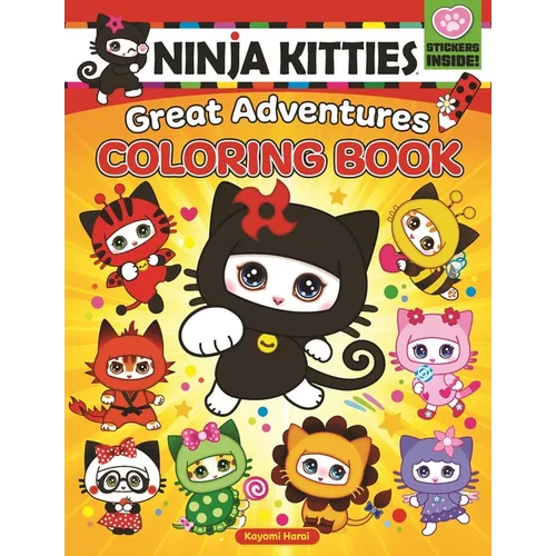 Ninja Kitties Great Adventures Coloring Book - Paperback