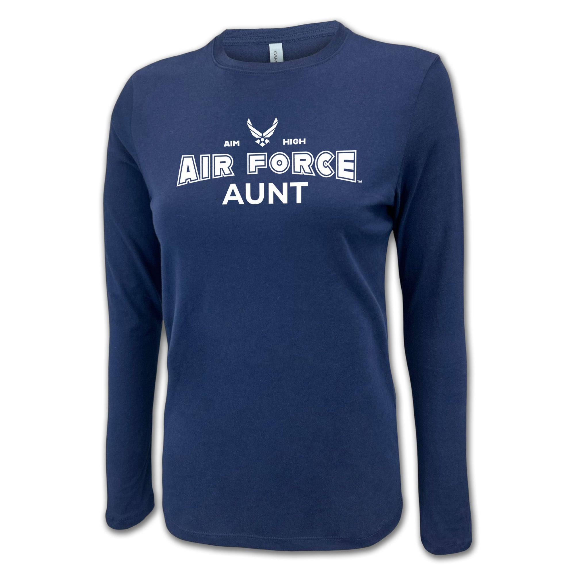 Air Force Aunt Women's Long Sleeve T-Shirt (Navy)