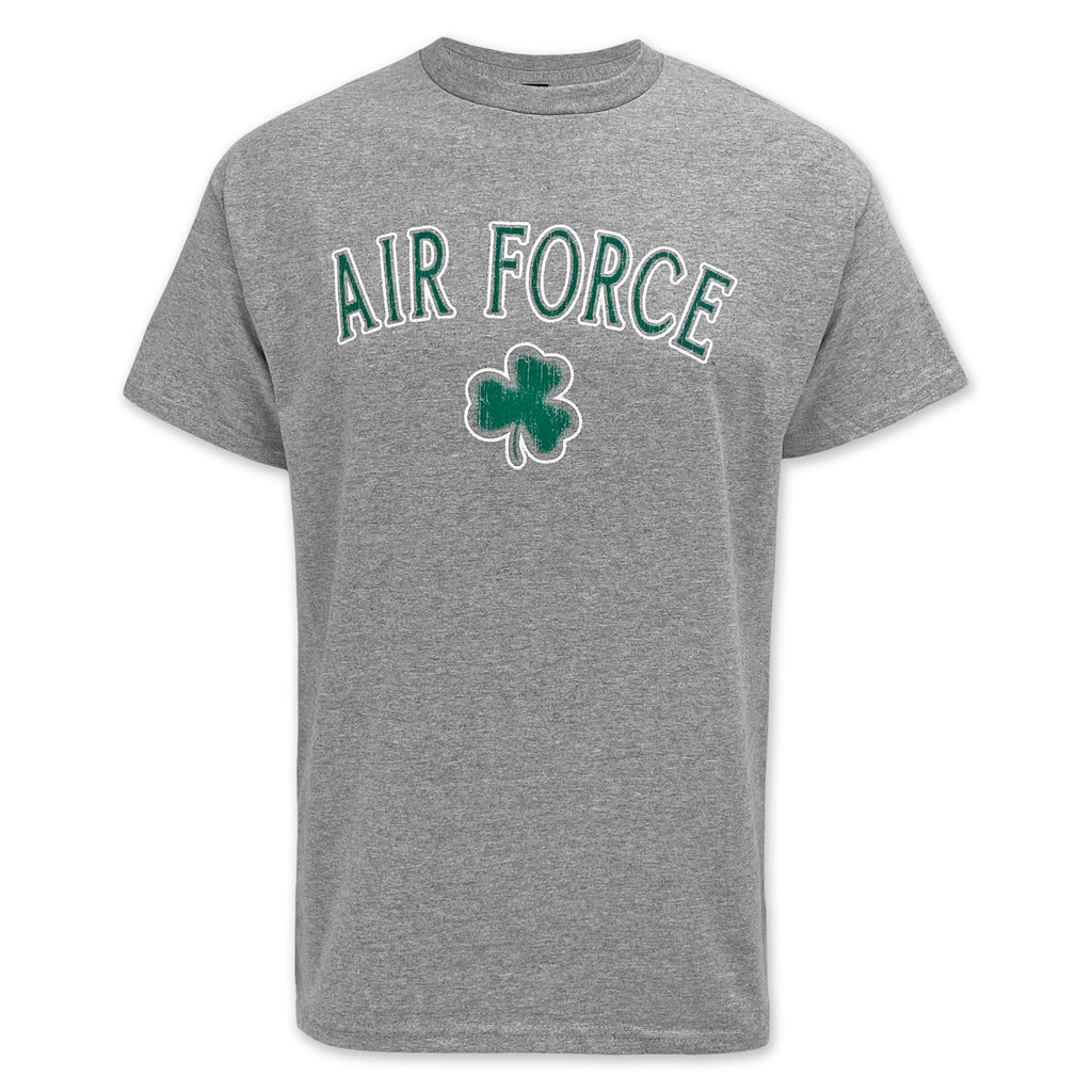 Air Force Distressed Shamrock T-Shirt (Grey)