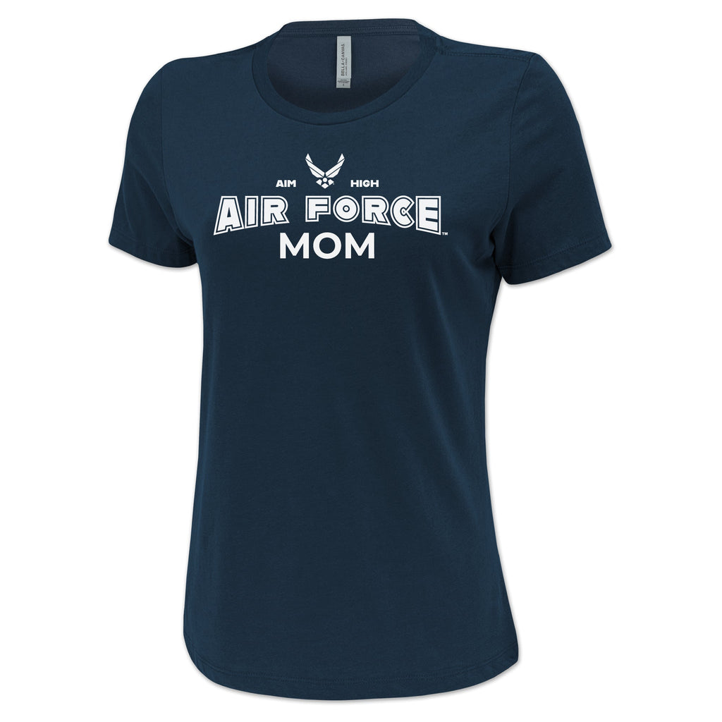 Air Force Mom Ladies T-Shirt (Navy)