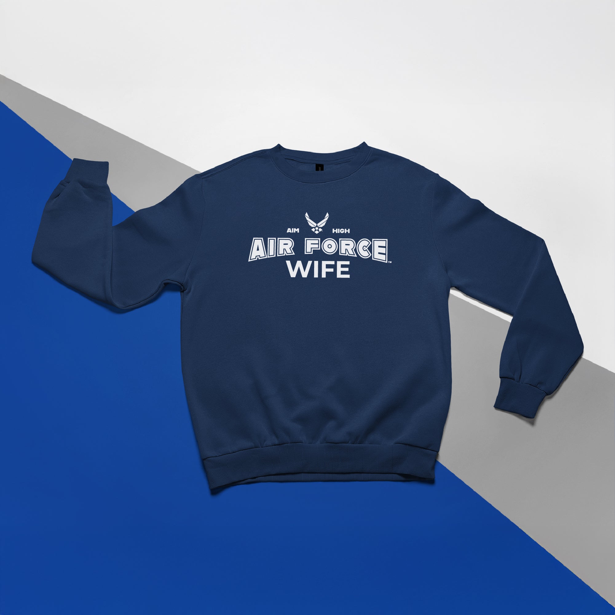 Air Force Wife Crewneck (Navy)