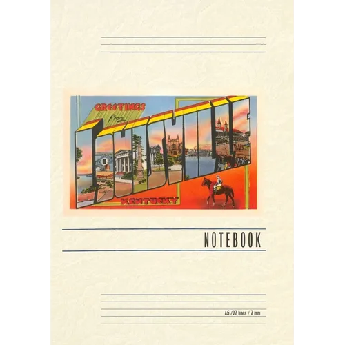 Vintage Lined Notebook Greetings from Louisville, Kentucky