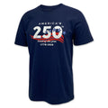 America's 250th Stars Land of The Free T-Shirt (Navy)