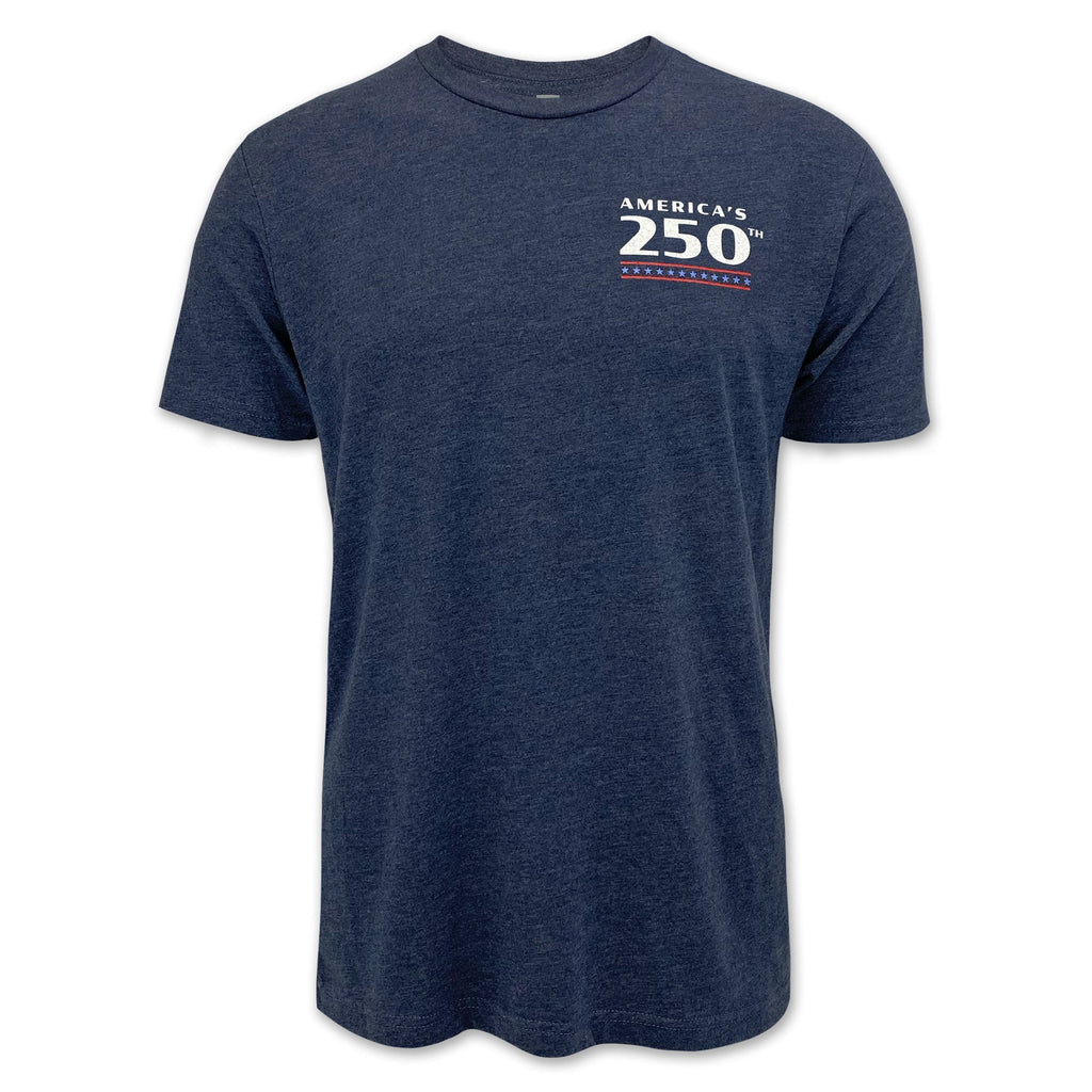 America's 250th Years of Freedom Flag T-Shirt (Vintage Navy)