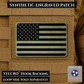 Tactical Synthetic American Flag Patch, 2x3" | Made in USA | VELCRO® Brand Hook Backing
