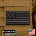 Blackout No Quarters Given American Flag Patch | Made in USA | VELCRO® Brand Hook Backing