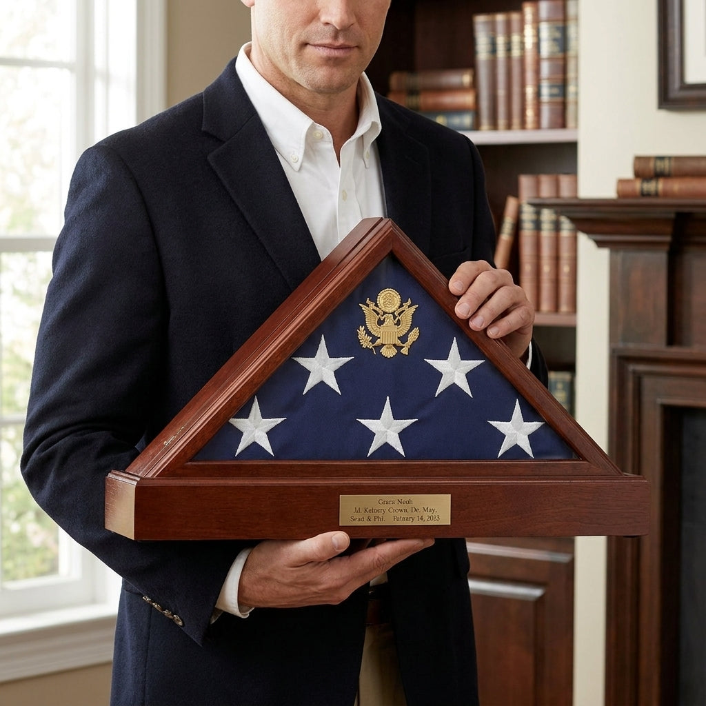 Burial Flag Box - Cherry Burial Flag Case