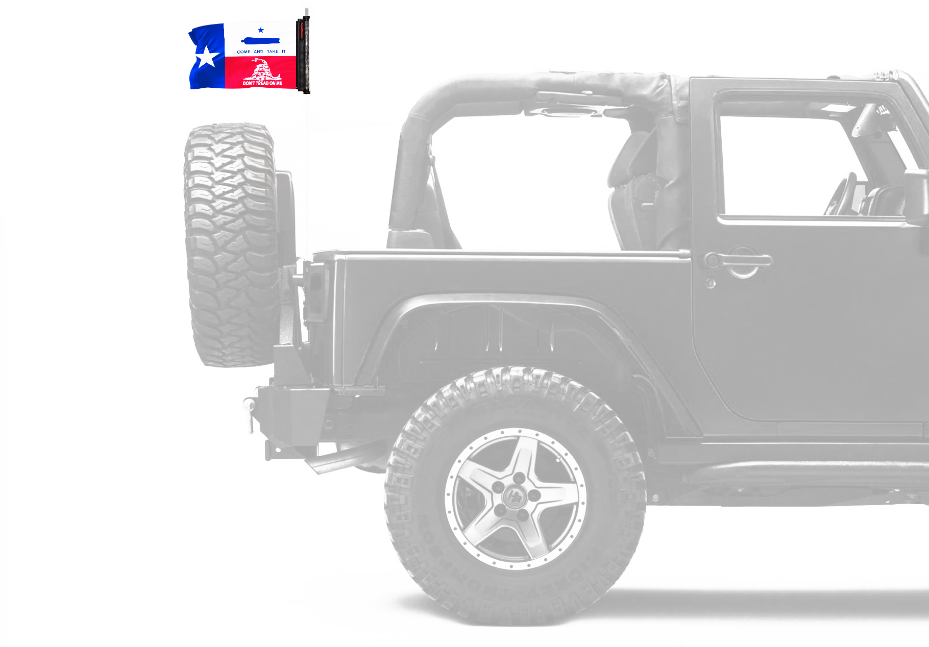 State Flag Texas Don't Tread 12"x18" Forever Wave Flag for Jeep Wrangler LJ 2003-2006