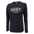 Army Aunt Women's Long Sleeve T-Shirt (Black)