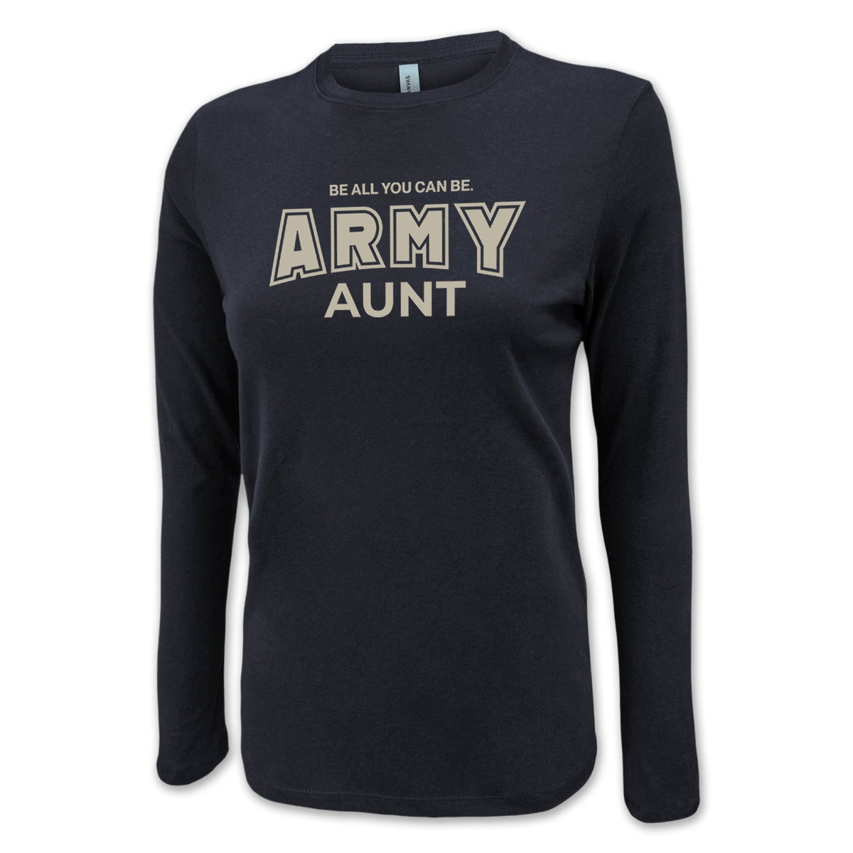 Army Aunt Women's Long Sleeve T-Shirt (Black)