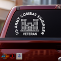 U.S. Army Combat Engineer Veteran Vinyl Decal | Military Vehicle Window Sticker | Made In USA